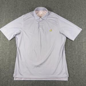 Fairway & Greene Masters Golf Polo Shirt Mens Medium Blue White Striped USA